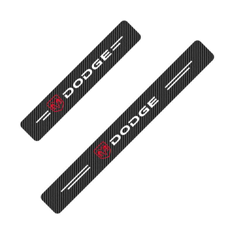 4 Stück Auto Türplatte Kohlefaser Einstiegsleisten Schutzaufkleber für Dodge SXT Challenger Charger RAM 1500 Stratus Dart Dakota Charger Avengr Durango