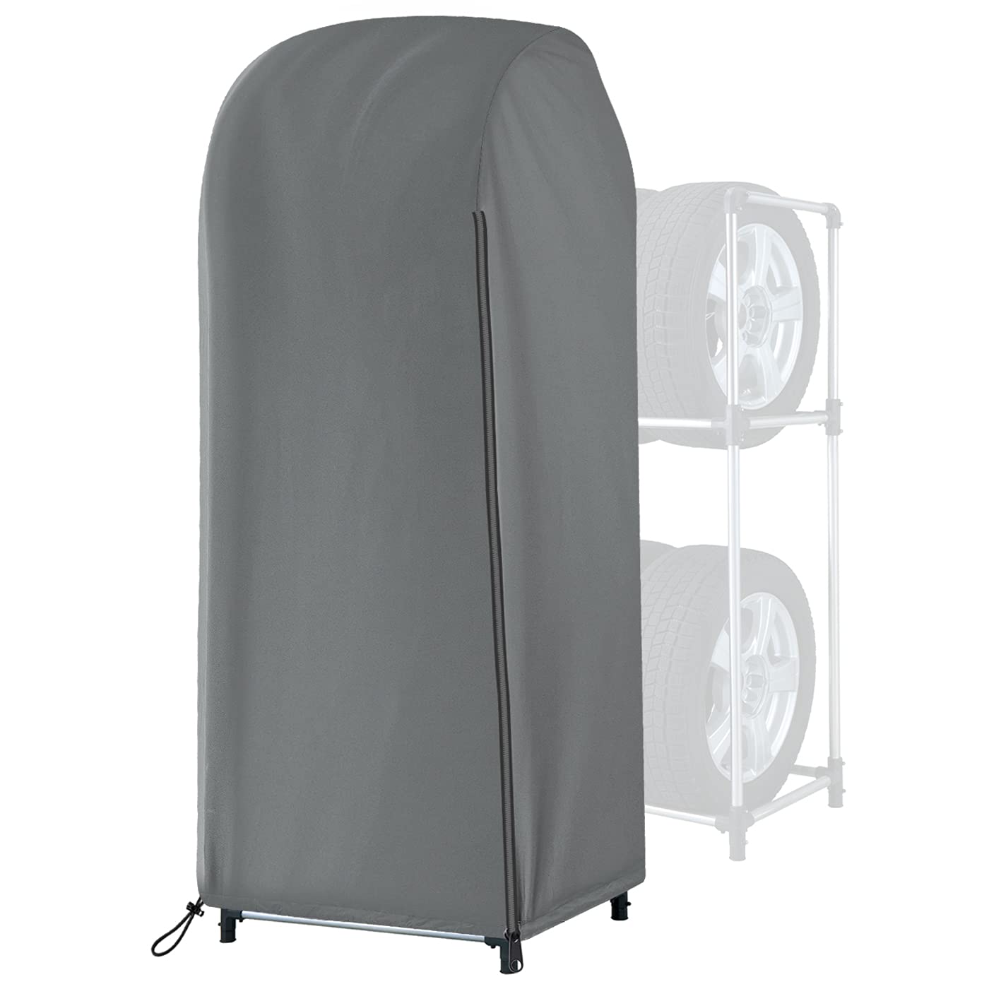 

Стойка для шин Extra вмещает 4 для стандартных автомобилей Ш x 85 см Г x 160 см Чехол Mr.You, на молнии, толстый, шины, серый, (73см В) серый