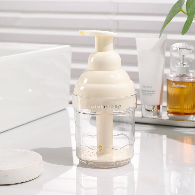 

Rotate Cup Foaming Dispenser: Facial Cleanser Bubble Maker for Shampoo/Hand Soap - Press Type Foam Bottle