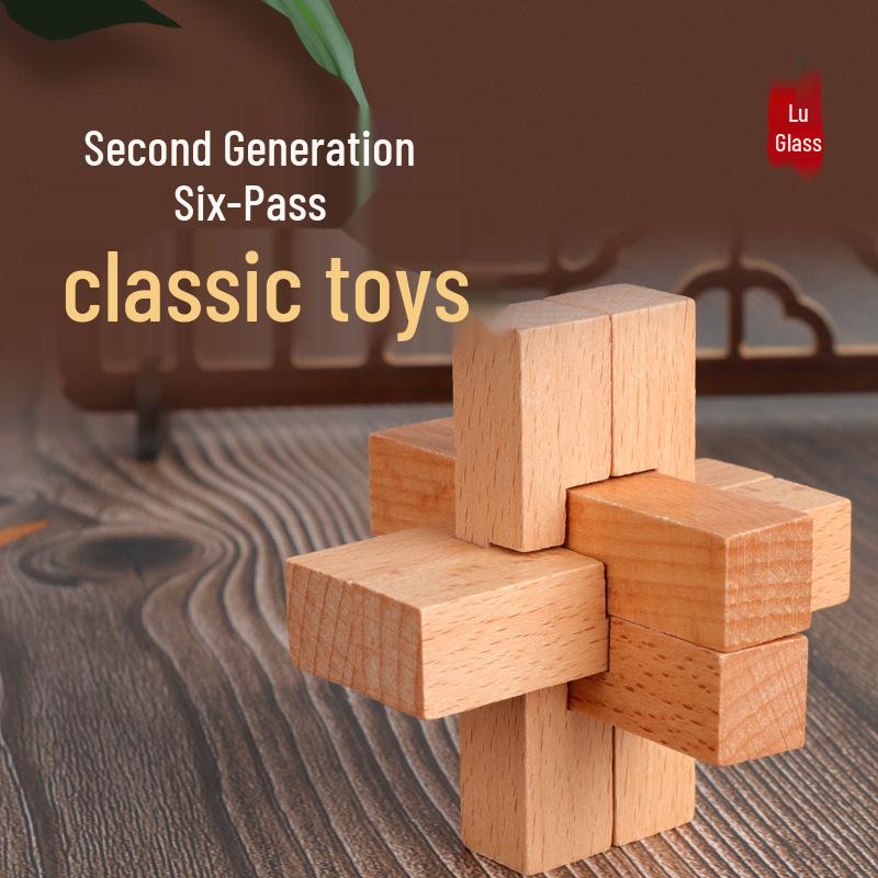 Kids' Educational Luban Lock IQ Puzzle Set: Assembly Toy for Stress Relief