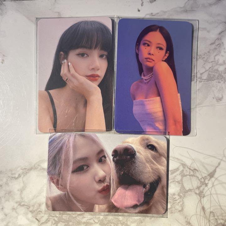 [USED] BLACKPINK Jennie, Rosé, Lisa trading card ktown4u bonus