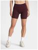 Leopard Print High-Waisted Seamless Yoga Shorts - Women's Fitness & Tummy Control Running Shorts