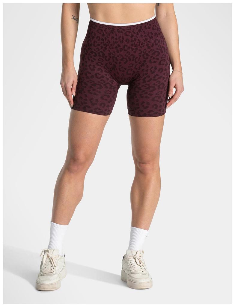 Leopard Print High-Waisted Seamless Yoga Shorts - Women's Fitness & Tummy Control Running Shorts