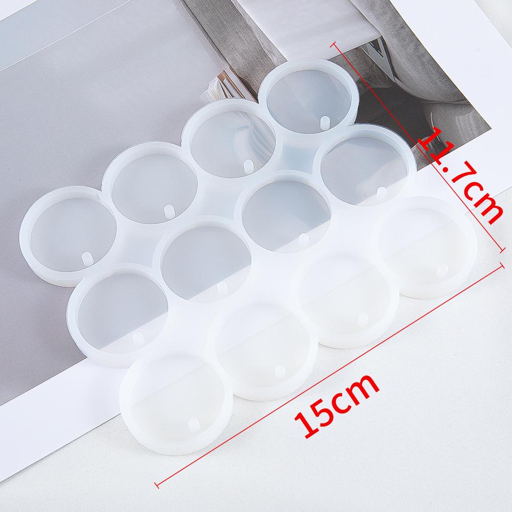 1PC Round Oval Geometric Silicone Mould DIY Epoxy Resin Mold for Jewelry Making Pendant Earrings Key Chain Accessories