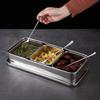 With Lids Stainless Steel Seasoning Box 3 Compartment Condiment Container Box  For Restaurant
