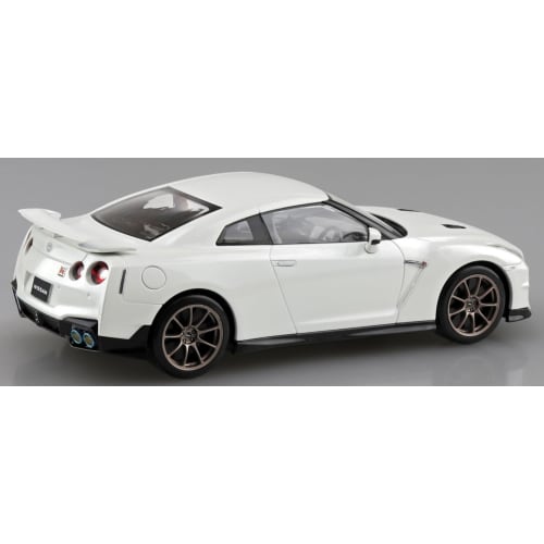 Aoshima Bunka Kyozai 1/32 Scale Rakupla Snap Kit No.03-BW Nissan R35 NISSAN GT-R 2024 Brilliant White Pearl Plastic Model Kit (Automobile)