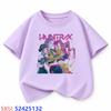 KPop Dämonenjäger Kinder-Cartoon-Print T-Shirt