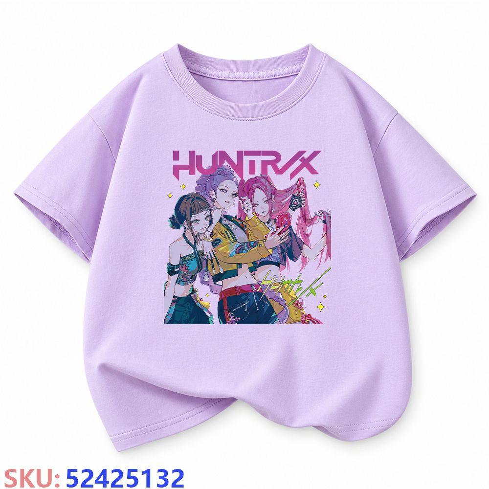 KPop Dämonenjäger Kinder-Cartoon-Print T-Shirt