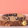 1pc Leopard Print Cat Collar With Adjustable Golden Bell For Cats And Small Dogs, Spring/Summer/Fall/Winter, Dog Stuff, Dog Collar