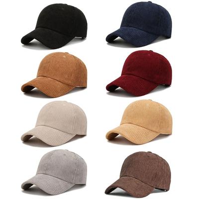 Breathable Corduroy Corduroy Baseball Cap Adjustable Sun Hat Hip Hop Cap Women