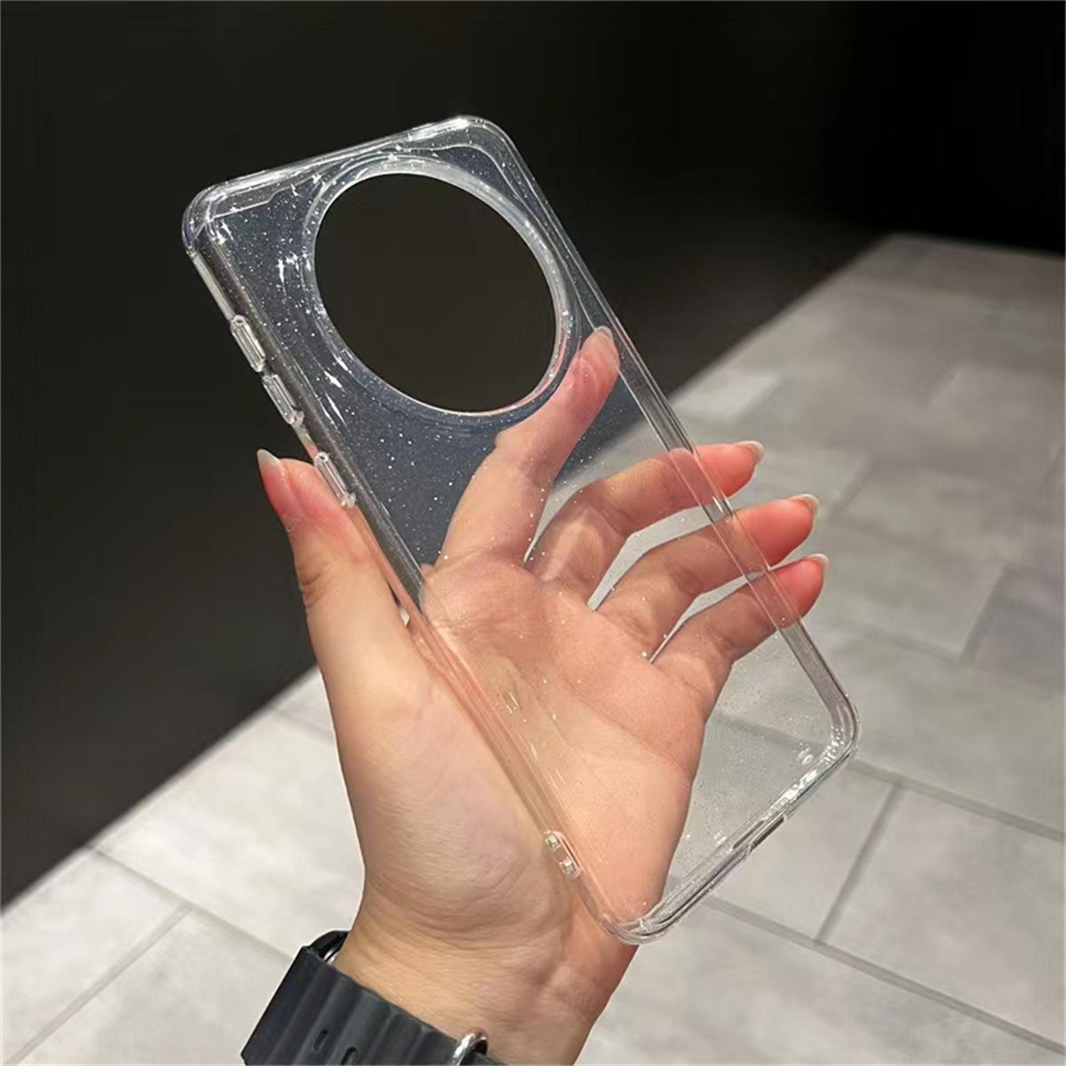 

Золотая прозрачная блестящая пудра подходит для чехла телефона Mate60pro. Apple Mate60 Полностью покрыт акрилом, защищающим от падений Huawei Mate60Pro/Mate60Pro + (Universal)