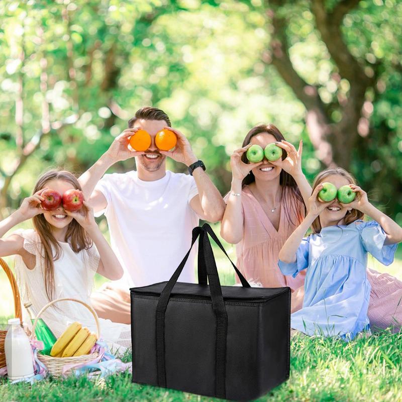 Food Delivery Bag Thermal Insulation Bag Heavy Duty Large Insulated Bag Collapsibles Cooler Bag 65-70L Camping Picnic Bag
