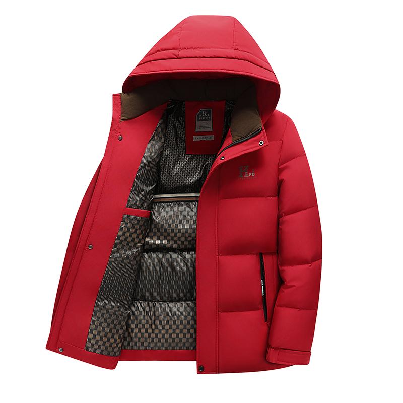 

2025 новый стиль Мужские зимние куртки мужские высокое качество модная Теплая куртка Повседневные утолщенные парки Мужские Добавить бархат Теплое пальто Мужское 5XL красный
