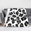 Leopard Print Blankets Flannel Decoration Breathable Super Warm Throw Blanket for Sofa Couch Bedspreads