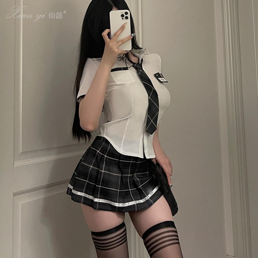 Xianyi Sexy Underwear Sexy Student Clothing Jk Uniform Temptation Free of Tight Passion Clothes Large Size Set 490