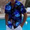 Herren Urlaubsbekleidung, Modisches Lässiges Hemd mit Kragen und Knöpfen, Tägliche Streetwear für Draußen