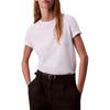Shiny Metal Logo Round Neck Knit Short Sleeve T-Shirt Women Tops LV047D873G-YAA