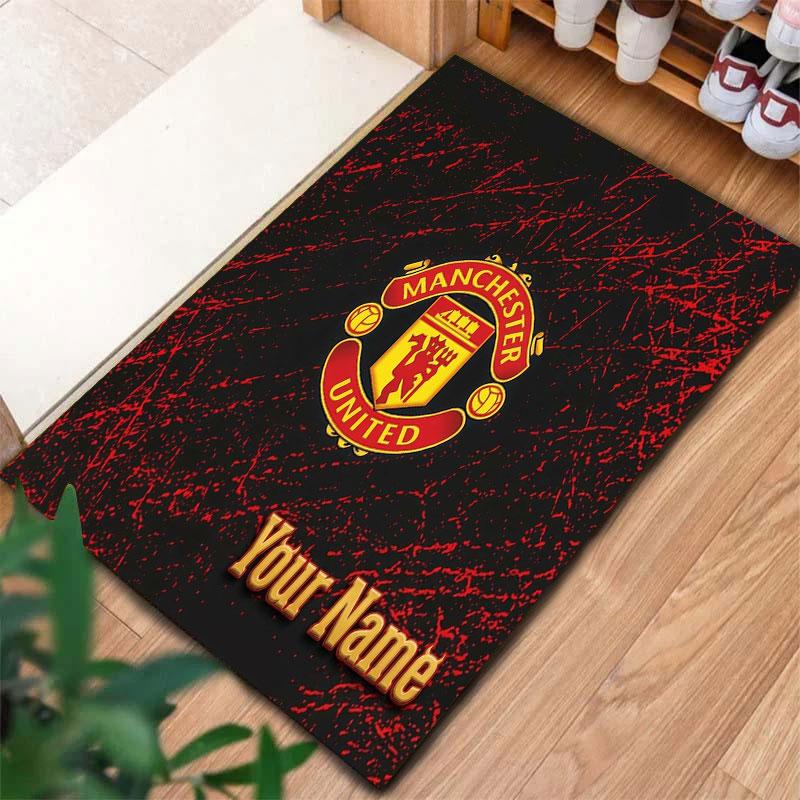 Manchester United F Custom Name Carpet Rug for Living Room Bedroom Home Sofa Decoration,Kids Play Non-slip Floor Mat