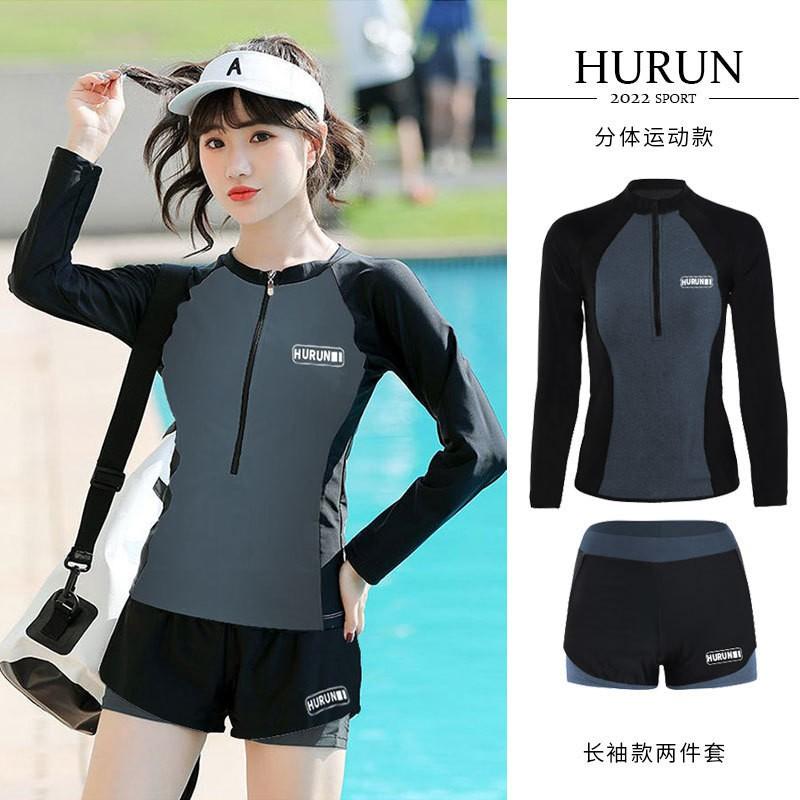Unisex Long Sleeve Rash Guard Set With UPF 50 Sun Protection Snorkeling Surfing Swimming