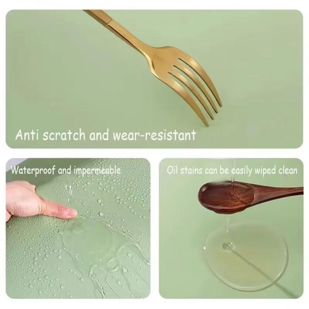 Waterproof Oilproof Table Cloths Oilproof Computer Desk Mat PU Leather Table Cover  Office