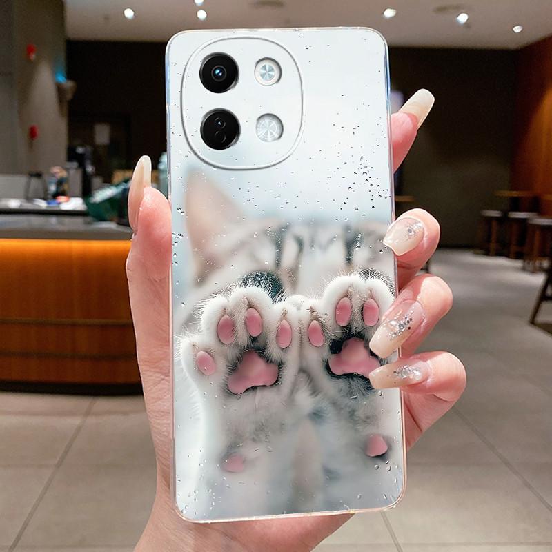 For Tecno Spark 30 5G Phone Case Cute Cartoon Dragon Patterns Soft TPU Silicone Transparent Casing For Tecno Spark 30 Shell Capa