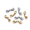 5/10Pcs Stainless Steel Double Lobster Clasp Hooks Chain Closure Accessories Connector for DIY Bracelet Necklace Jewelry Making