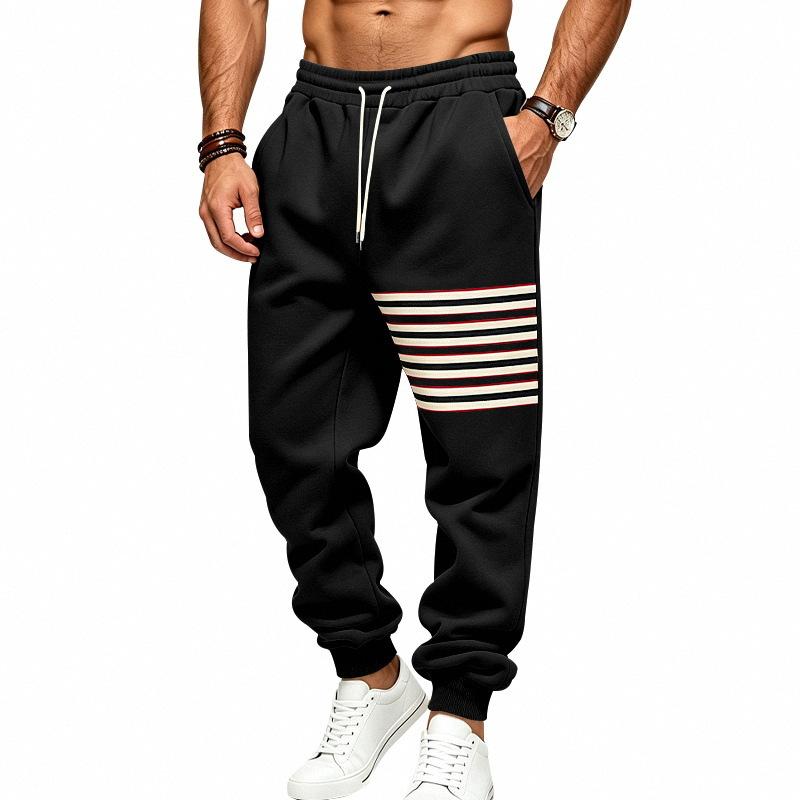 Europäische und amerikanische Herren Freizeit Sport Neue Samt Locker Sport Hose Gurtband Gestreifte Kordel Herren Jogginghose
