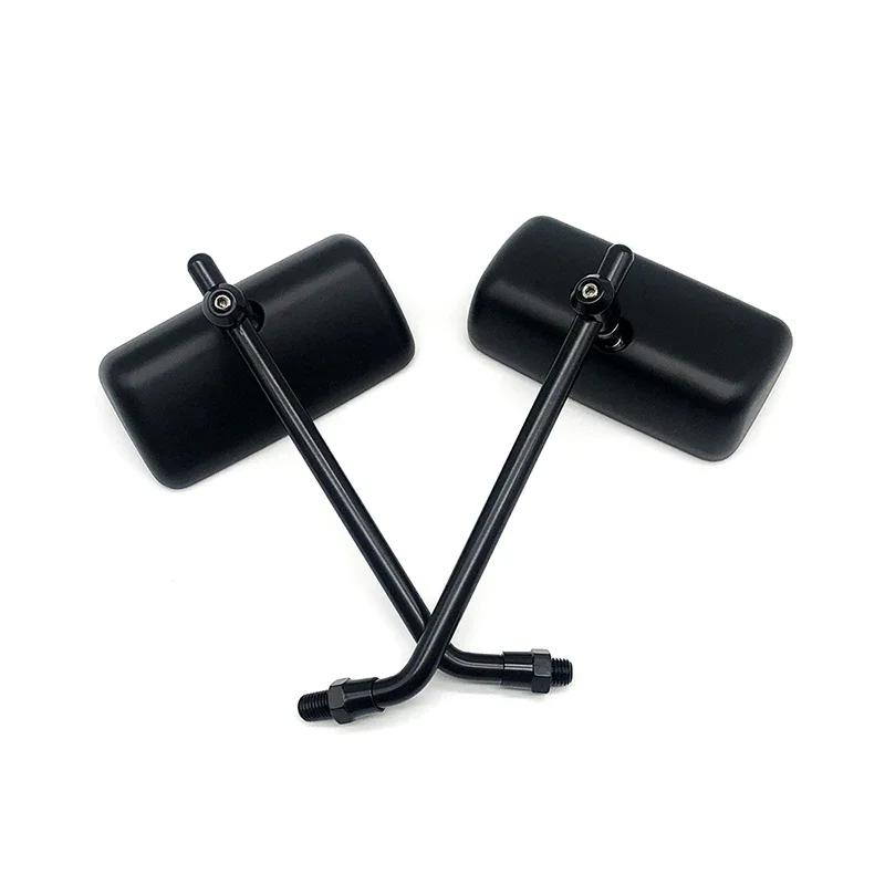 Universal M10 Motorcycle Retro Old School Square Style RearView Side Mirror For Harley / Triumph Bonneville T100 / Thruxton