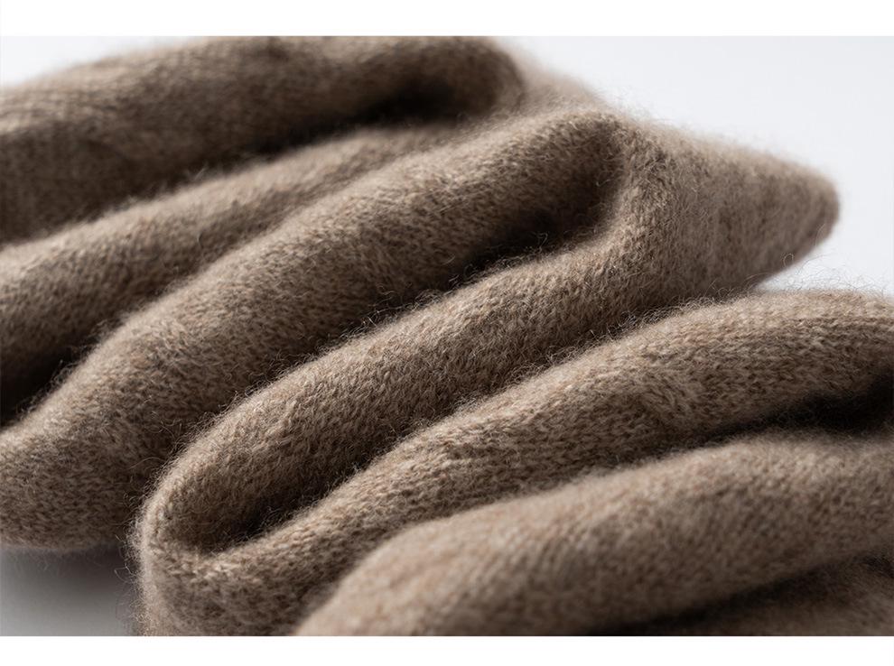 Women's 100% Pure Cashmere Knitted Scarf - Warm & Versatile for Autumn/Winter