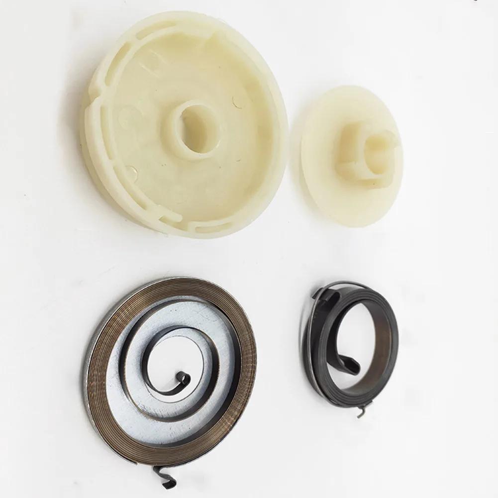 3-Piece Easy Starter Pulley Kit with Springs for Electric Chainsaw 4500 5200 5800 Models 45cc 52cc 58cc Replacement Parts