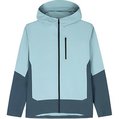 Série de Treino Color Block com Zíper e Capuz Confortável Respirável Versátil Jaqueta Casual Masculina jaquetas Verde-Nuvem Verde-Cinza 152437627-2