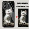 Custom Tempered Glass Case For Xiaomi Redmi Note 14 13 12 11 Pro Plus 4G 5G 12S 11S 10 Redmi 13C 14C Personalize DIY Cover