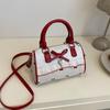 Waterproof Crossbody Bowling Bag Bow Small Square Bag All-Match Boston Handbag  School