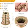Set of 30 M4x10mm Insert Nuts, Zinc Alloy, Hex Socket Head Bolts with Trapezoidal Design for Stable Construction, Furniture, Woodworking, DIY Joints,