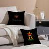 L-Iraqi Iraq National Flag Cushion Cover Anti-dustmite Pillowcase Invisible Zipper Silky Short Plush Sofa Cushion Cover