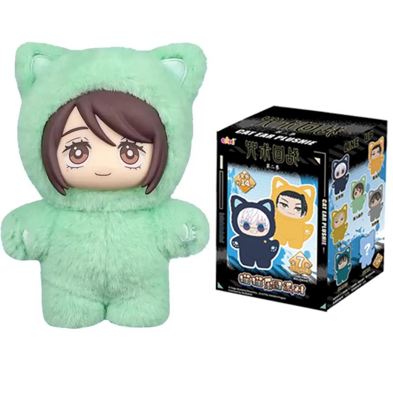 Kawaii Jujutsu Kaisen 2 Cat Ear Plushie Series Blind Box Mystery Box Anime Toy Room Decoration Collect Festvial Gift