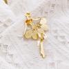 Broche Oeil de Chat Ballerine Atmosphérique Européenne et Américaine Mode Accessoires de Vêtement Tempérament