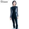 Trisass Women's Professional Long Sleeve Rash Guard Swimsuit