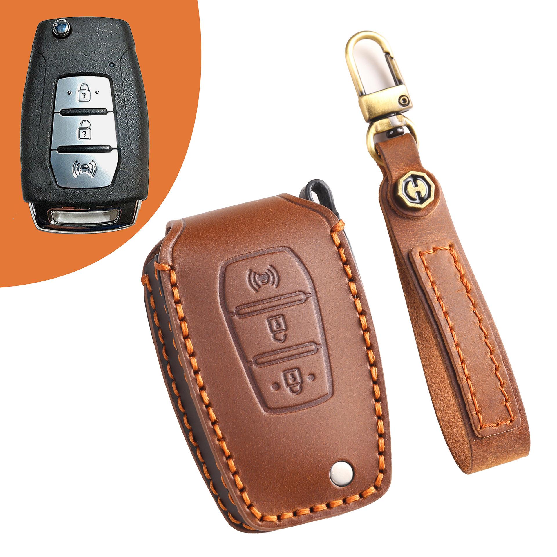 

Applicable to South Korea Ssangyong key cover Tivira high-end bag Rest car leather protective case buckle