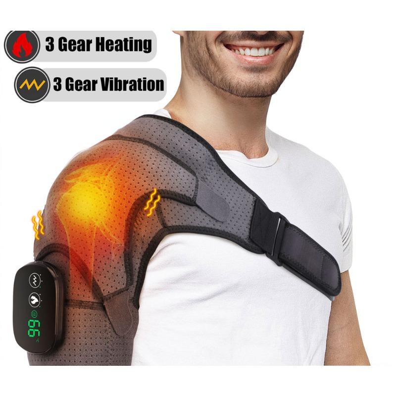 

Беспроводной электрический массажер для плеч с подогревом, вибрационный массажный поддерживающий пояс, коленный артрит, облегчение боли, физиотерапевтический бандаж