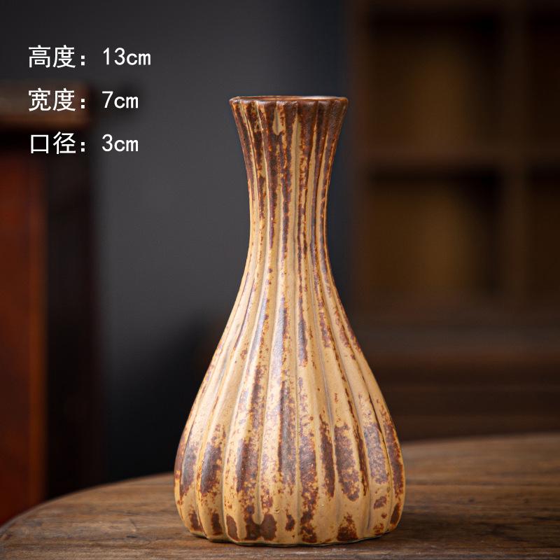 

Маленькая ваза, выточенная в печи, украшение для стола, цветочная композиция, чайная церемония, керамика Zen, гидропонный цветок, керамическая мини-бутылка