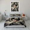 Set Decorazione Geisha Giapponese Tradizionale Morbido Confortevole Copripiumino Set Biancheria da Letto Incluso 1*Copripiumino & 2*Federe, Regalo