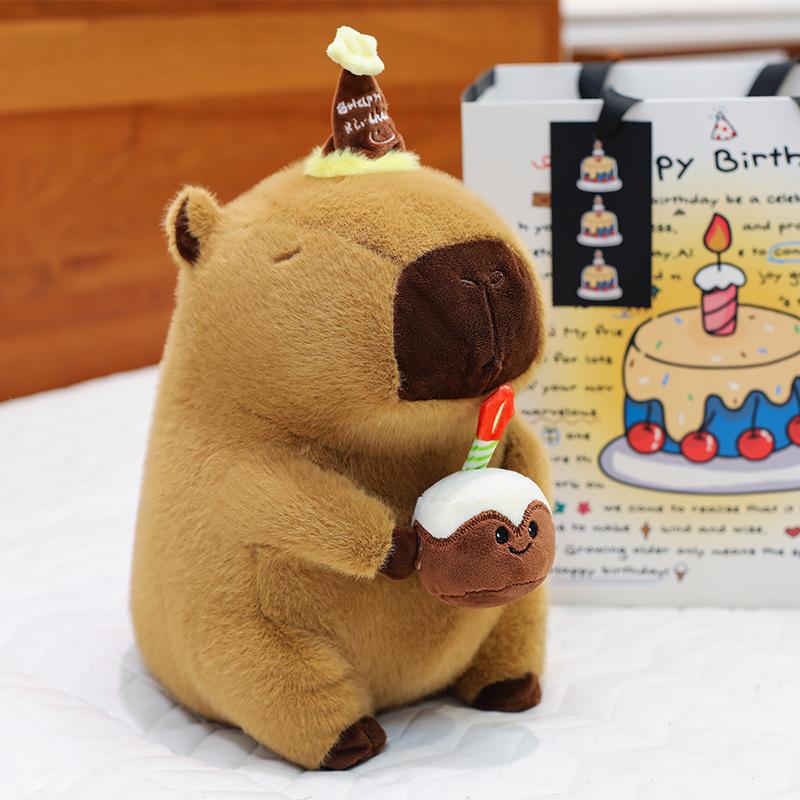 New Product Kapibala Plush Toys Cute Birthday Cake Capybara Doll Event Gifts