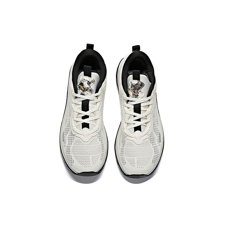 Anta Cushioning Slip Resistant Abrasion Resistant Breathable Low top Running Shoes Men's White Black 112045501-5