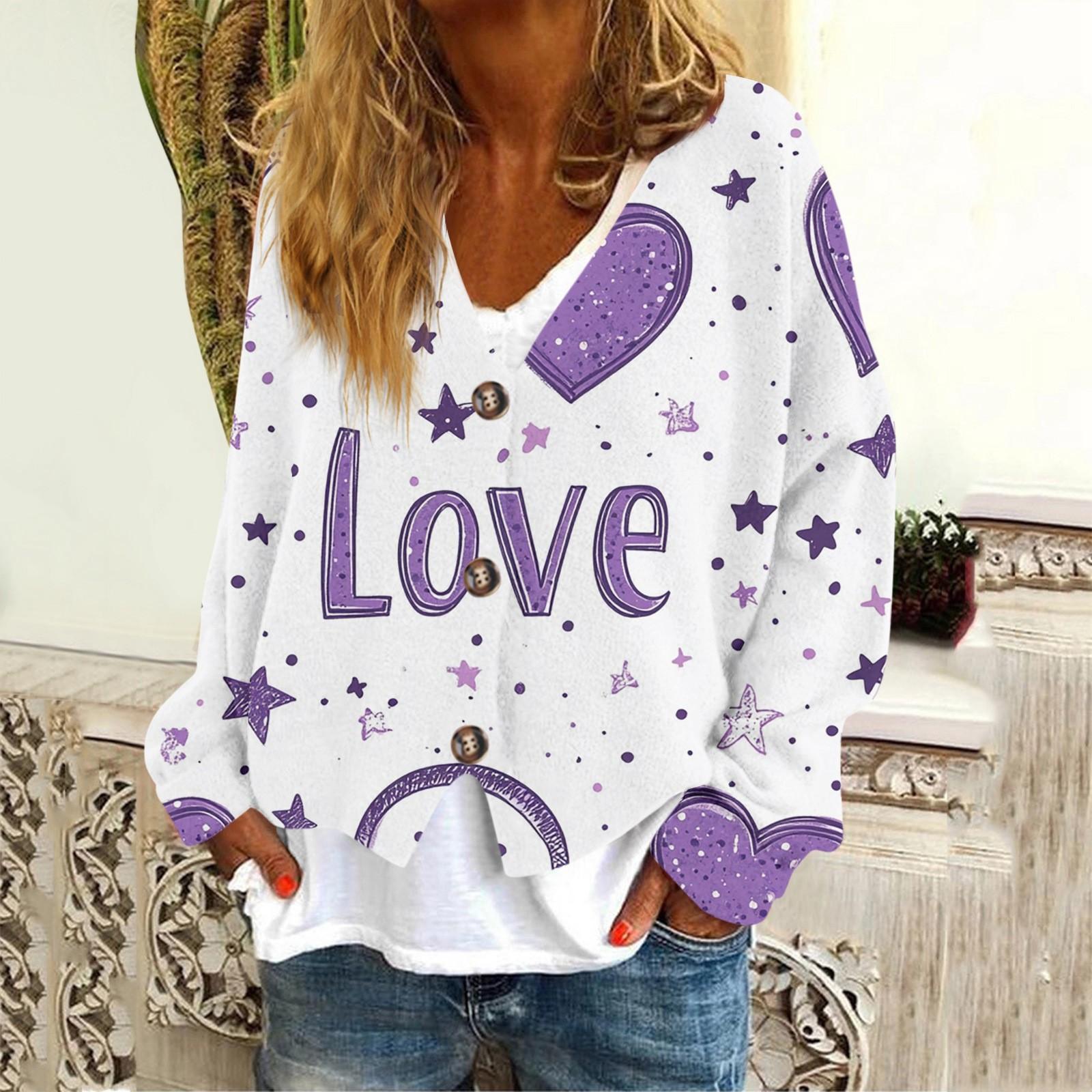 

Женская модная повседневная куртка-толстовка с длинным рукавом с принтом ко Дню святого Валентина S хаки