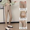 Leather Pants Women's Autumn and Winter Outer Wear Fleece Thickened Leggings High Waist and Thin Large Size Tight Thermal Pants