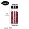 Transparent Flip-Top Spice Bottle - Refillable Pepper Shaker & Salt Dispenser (100/170/250/360ml)