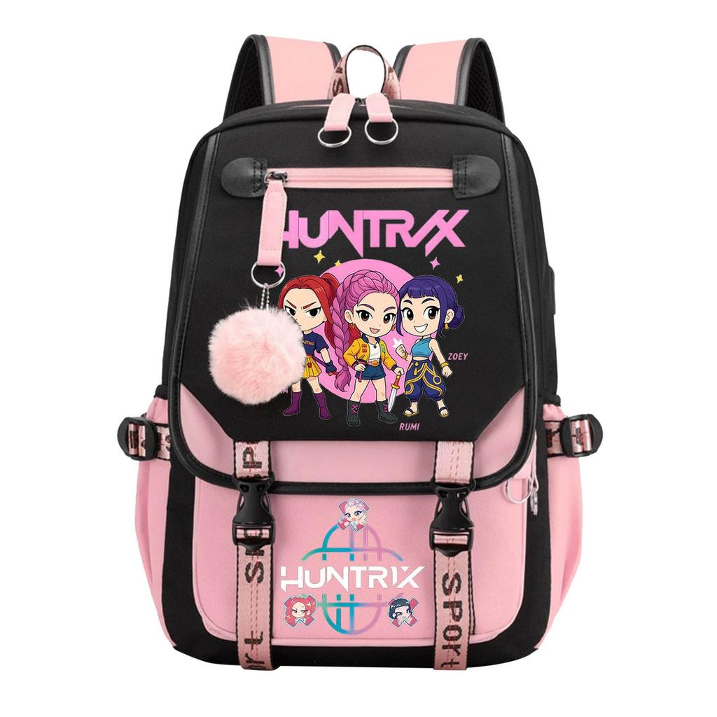 Large Capacity Schoolbag with Shoulder Strap; Student Three-piece Pencil Case Set