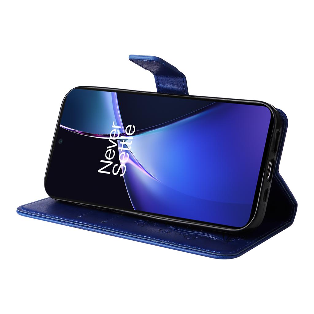 For OnePlus Nord CE4 Lite 5G/Oppo K12x 5G (China) Wallet Case Floral Butterfly Imprinted Leather Phone Cover Stand