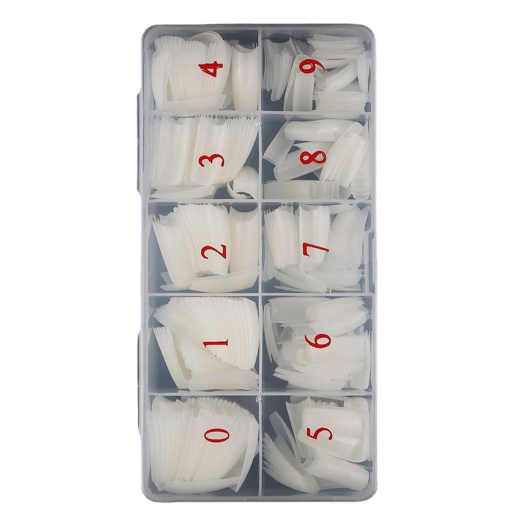 500-Piece Boxed French Nail Tips - False Nails for Nail Art
